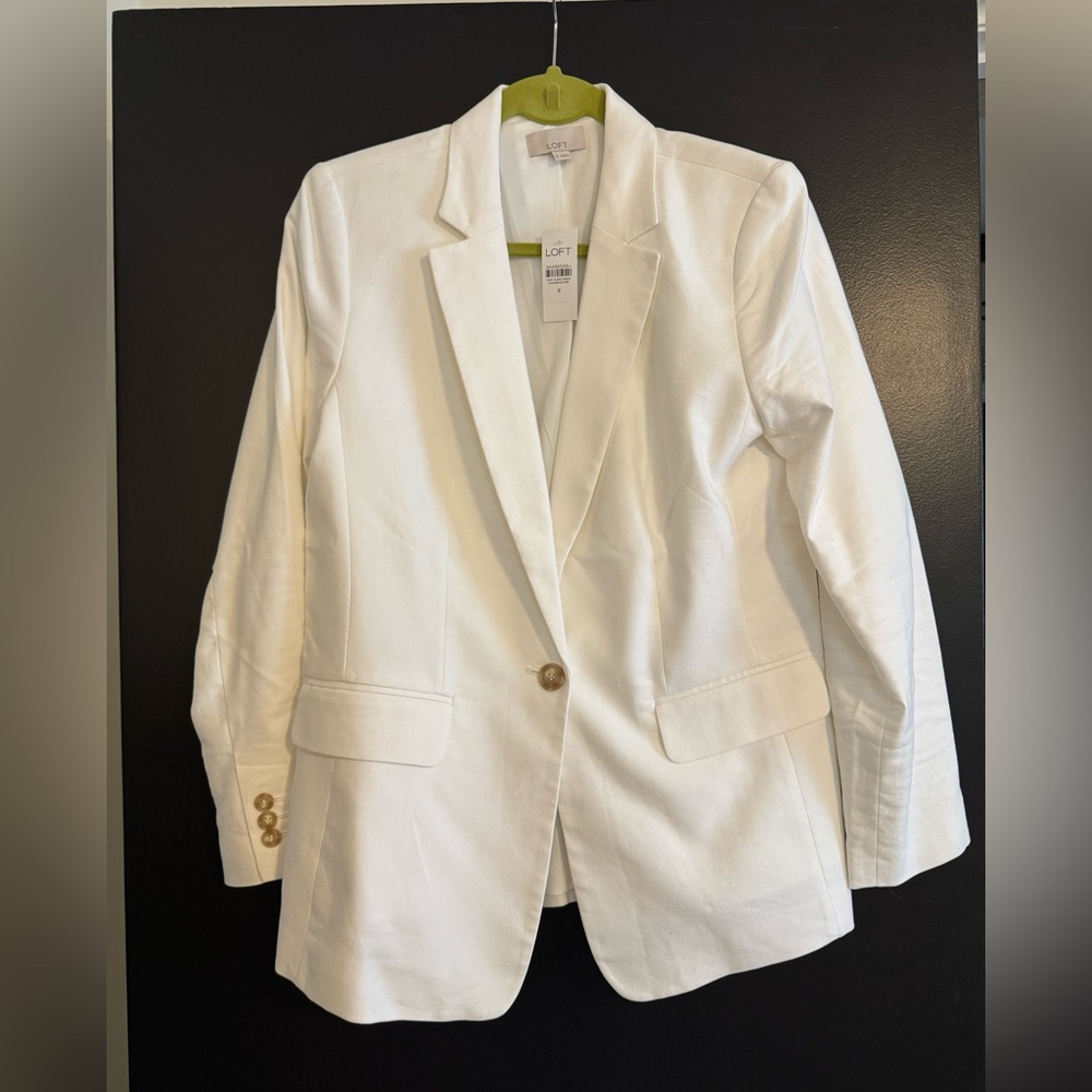 LOFT white blazer